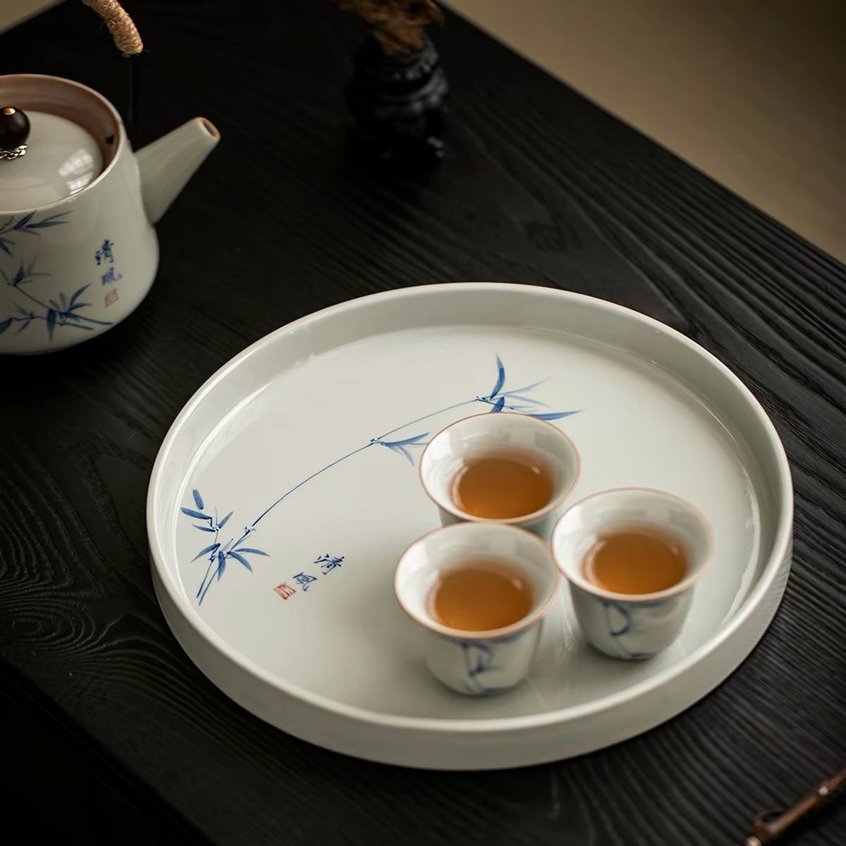 Blue White Ceramic Tea Coaster
