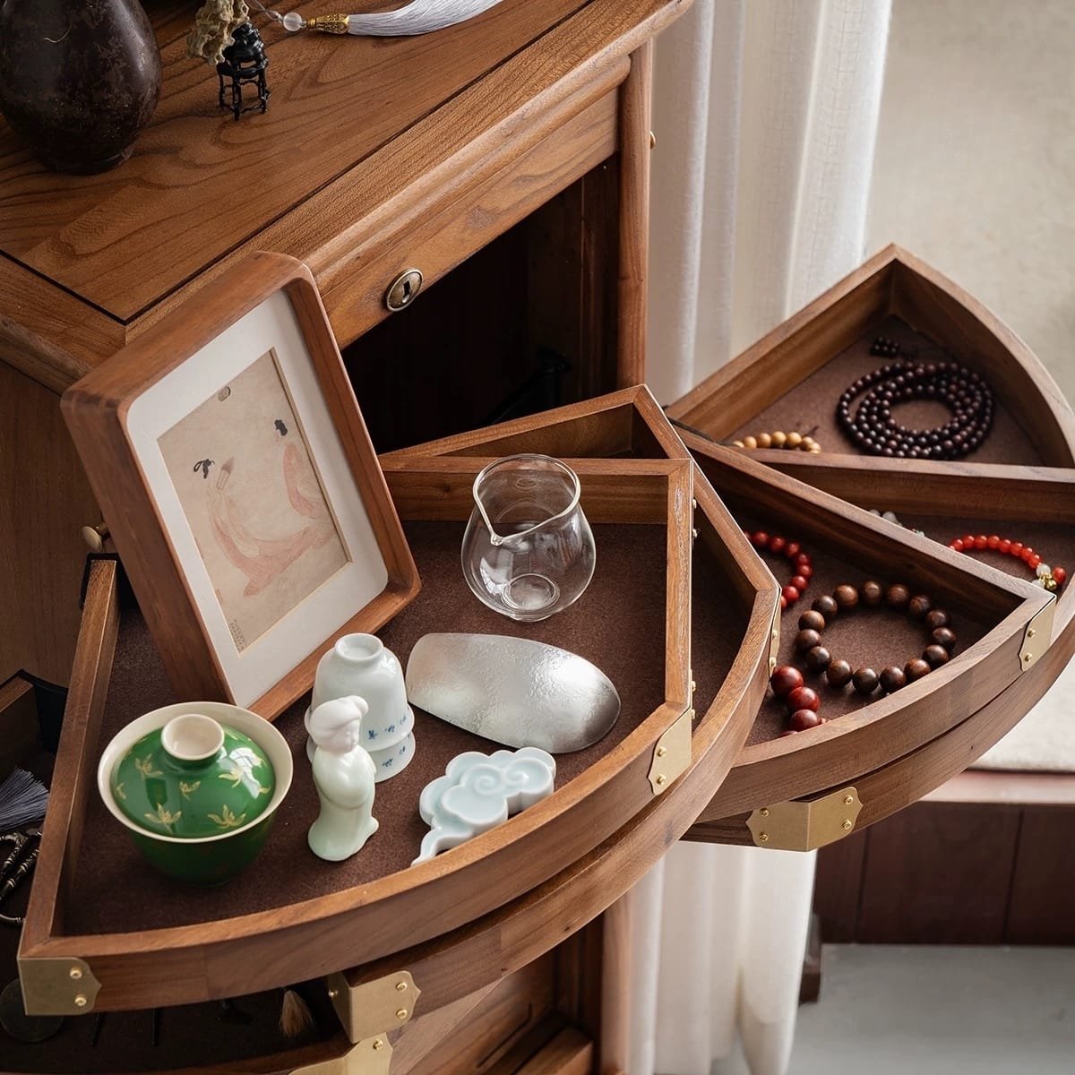 Solid Wood Tea Storage