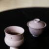 Jingdezhen Purple Gold Gaiwan Set: 1 Master Cup, 2 Color Shifts, Guilt-Free Luxury 13 Handmade Kiln-Changed Ceramic Tea