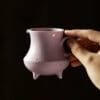 Jingdezhen Purple Gold Gaiwan Set: 1 Master Cup, 2 Color Shifts, Guilt-Free Luxury 11 Ceramic Fairness Pitcher 155ml