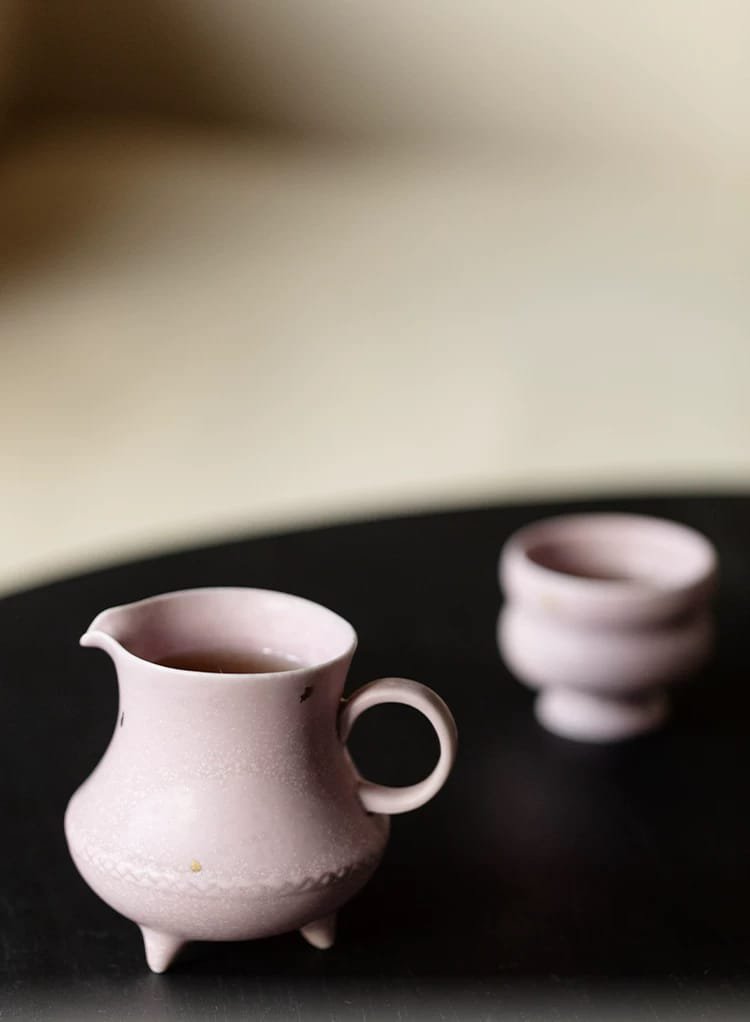 Jingdezhen Purple Gold Gaiwan Set: 1 Master Cup, 2 Color Shifts, Guilt-Free Luxury 7 Chinese Tea Ceremony Starter Set