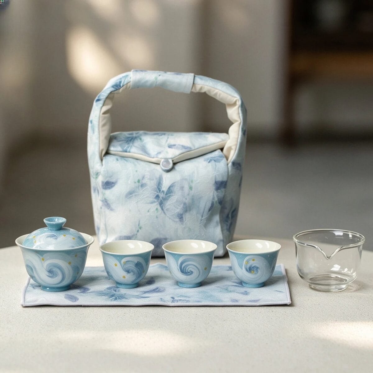 Dehua Butterfly Dream Travel Gaiwan Set
