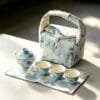 Blue Butterfly Ceramic Tea Set