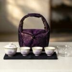 Dehua Purple Starry Travel Gaiwan Set