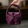 Dehua Purple Starry Travel Gaiwan Set: 6 Pieces, 1 Carrying Case, Pure Happiness 8 Hand-Painted Underglaze Purple Travel Tea Set