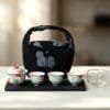 Dehua Red Starry Travel Gaiwan Set: 6-Piece Red Ceramic, Regret Not Buying Sooner 6 Dehua Red Starry Travel Gaiwan Set