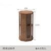 Revolving Glass Tea Showcase: 8-Side 360 View, Solid Wood Display Cabinet, Pure Joy