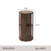 Revolving Glass Tea Showcase: 8-Side 360 View, Solid Wood Display Cabinet, Pure Joy