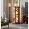 LED lit curio cabinet
