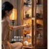 solid wood display cabinet